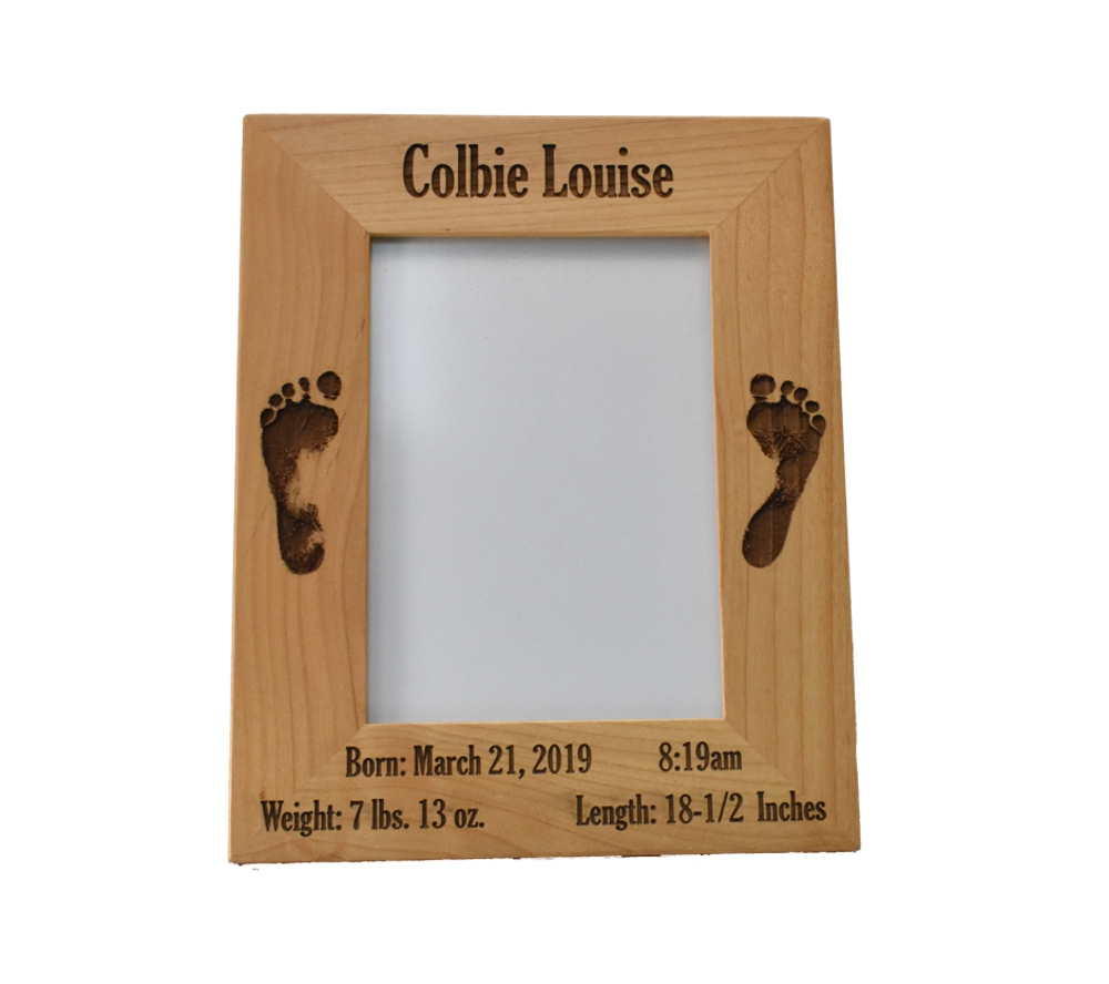 Personalized 4x6 Wood Picture Frame - Create Your Own Design