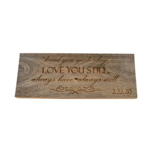 Custom engraved barnwood sign.