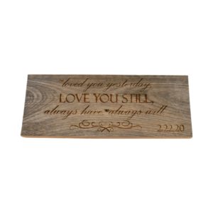 Custom engraved barnwood sign.