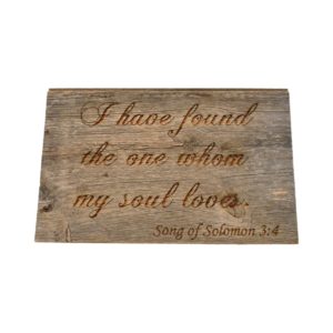 Custom engraved barnwood sign.