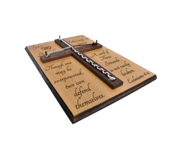 Unity Cross Custom Engraved Wedding Sign - Image 3