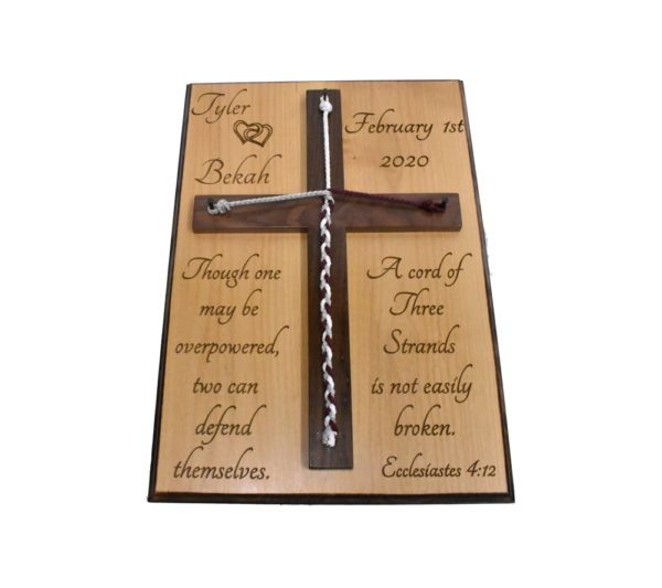 Unity Cross Custom Engraved Wedding Sign - Image 4