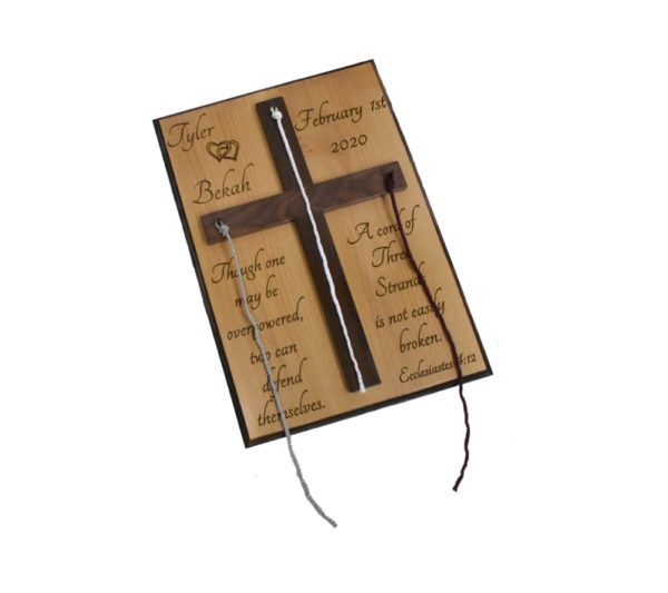 Unity Cross Custom Engraved Wedding Sign - Image 5