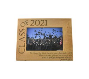 Class of 2021 Jeremiah 29:11 Custom Engraved Wood Picture Frame