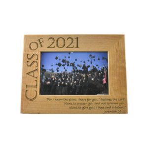 Class of 2021 Jeremiah 29:11 Custom Engraved Wood Picture Frame