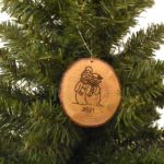 Engraved 2 Snowmen Rustic Ornament