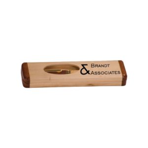 Business Logo Engraved Pen Box with Pen