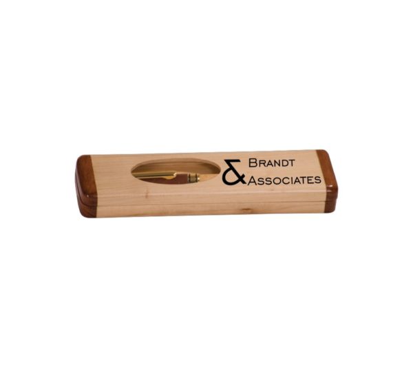 Business Logo Engraved Pen Box with Pen