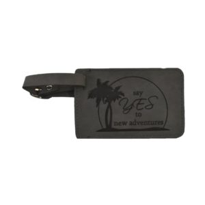 New Adventures Custom Engraved Luggage Tag Wedding Favor