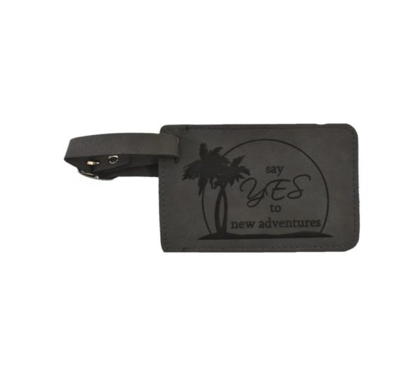 New Adventures Custom Engraved Luggage Tag Wedding Favor