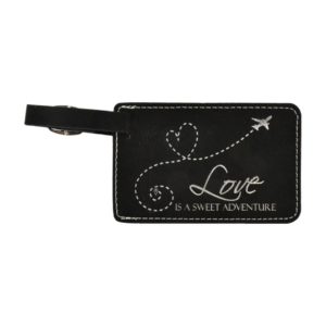 Wedding Favor Engraved Leather Luggage Tag