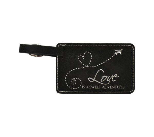 Wedding Favor Engraved Leather Luggage Tag