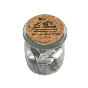 Love and Thanks Engraved Wedding Favor Jar