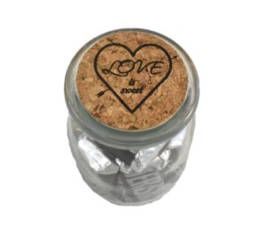 Love Is Sweet Engraved Wedding Favor Jar