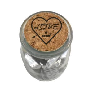 Love Is Sweet Engraved Wedding Favor Jar