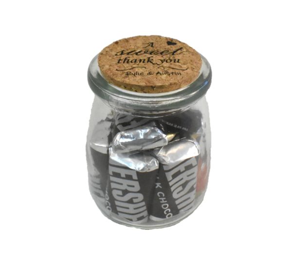 Engraved Wedding Favor Jar Sweet Thank You