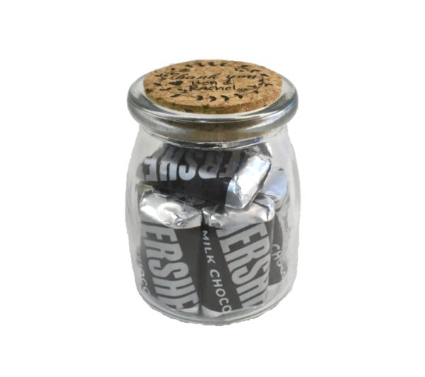 Engraved Thank You Wedding Favor Jar