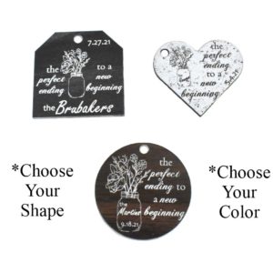 Perfect Ending Acrylic Wedding Favor Tags