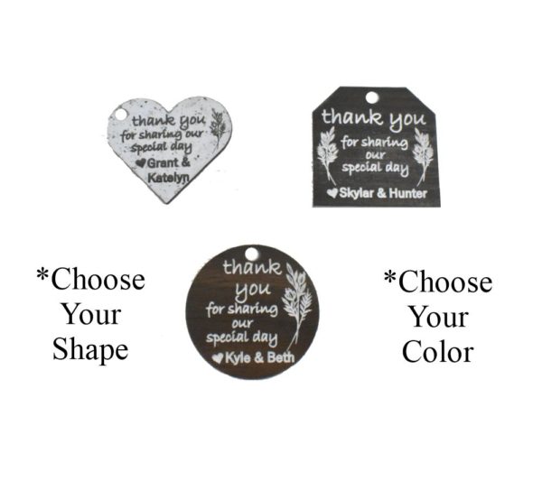 Our Special Day Acrylic Wedding Favor Tags