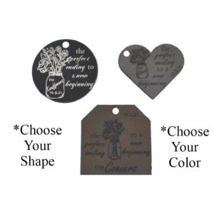 Perfect Ending Leather Wedding Favor Tags