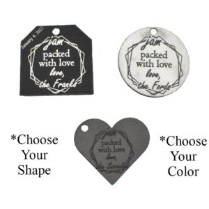 Jam Packed with Love Leather Wedding Favor Tag