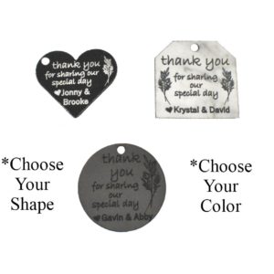 Leather Wedding Favor Tag Special Day