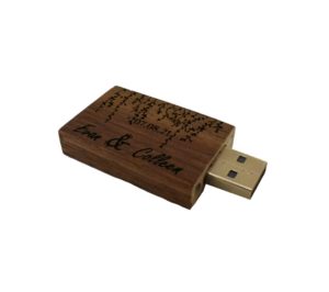 16 GB Wedding Vine Design Wood Flash Drive