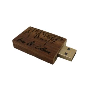 16 GB Wedding Vine Design Wood Flash Drive