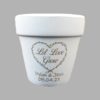 Let Love Grow Custom Engraved White Clay Pot Wedding Favor