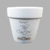 Engraved Thank You White Clay Pot Wedding Favor