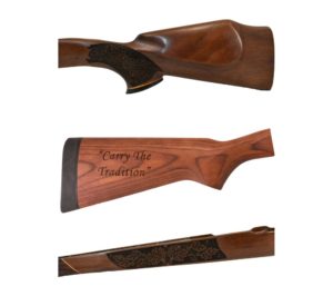 Text Butt Stock with Grip and Forearm Checkering