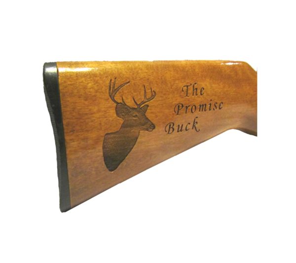 Deer Photo Gun Stock Engraving