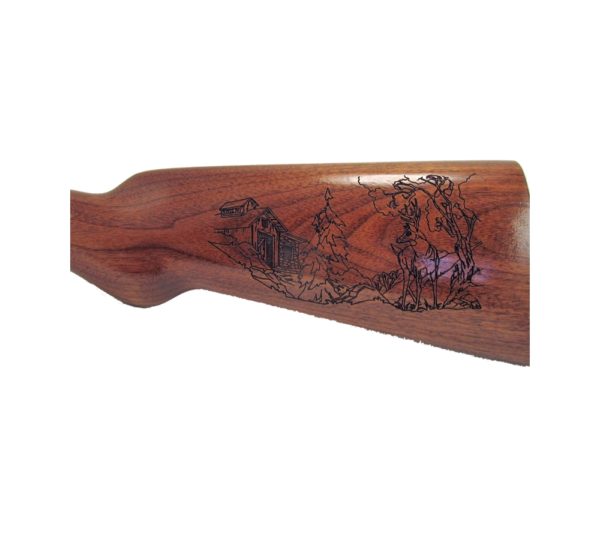 Deer Image Gun Stock Engraving