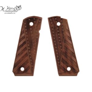 Custom engraved 1911 grips with American Flag design